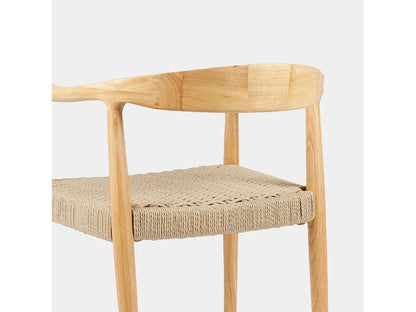 Chaise Salle À Manger Japandi Bois Naturel - Thesa