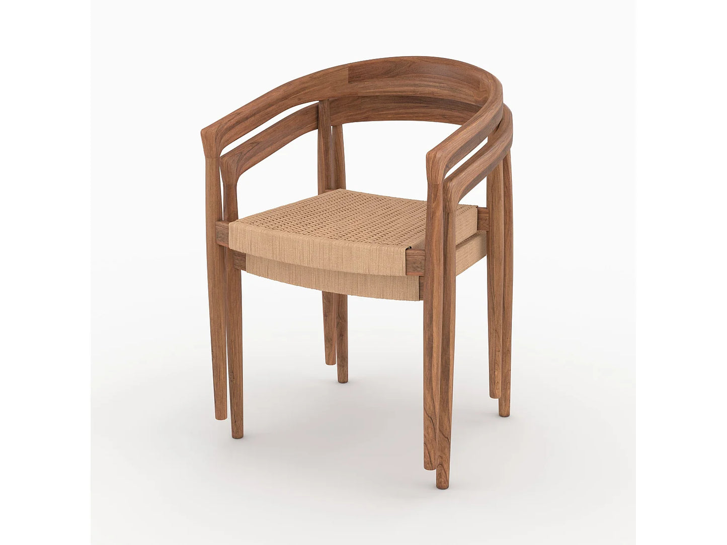 Chaise Japandi Bali En Bois Teck - Bali