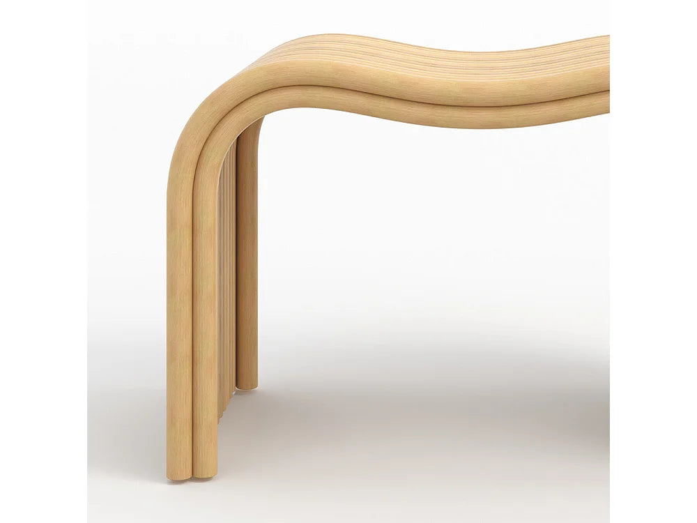 Tabouret Japandi En Rotin Wave - Wave