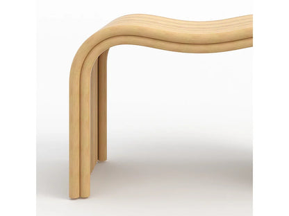 Tabouret Japandi En Rotin Wave - Wave