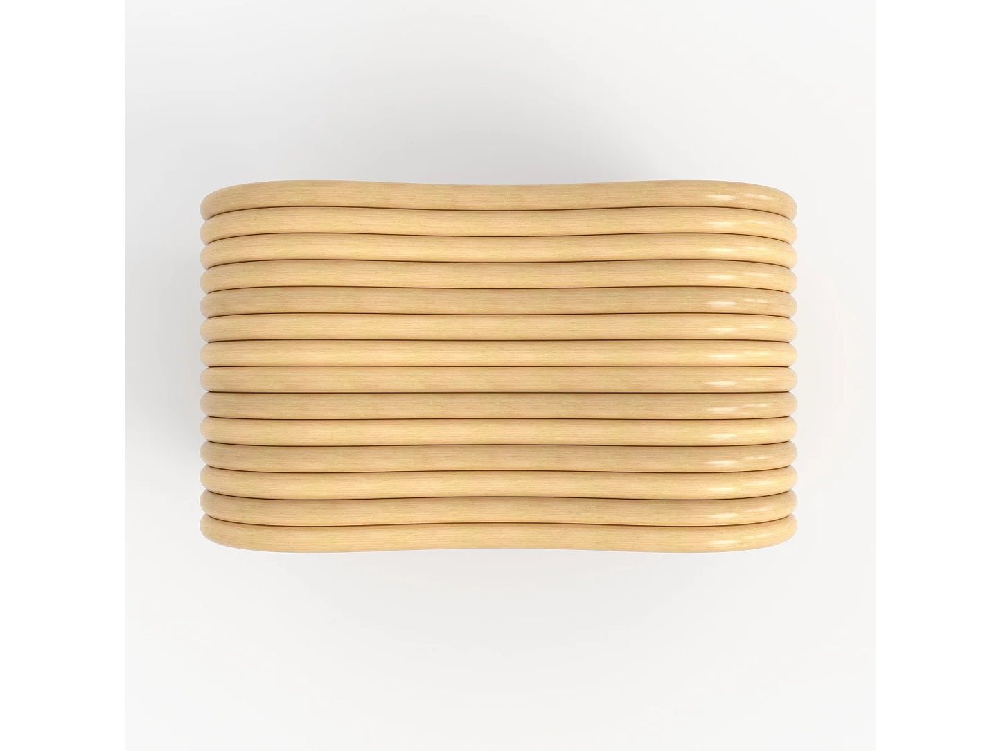 Tabouret Japandi En Rotin Wave - Wave