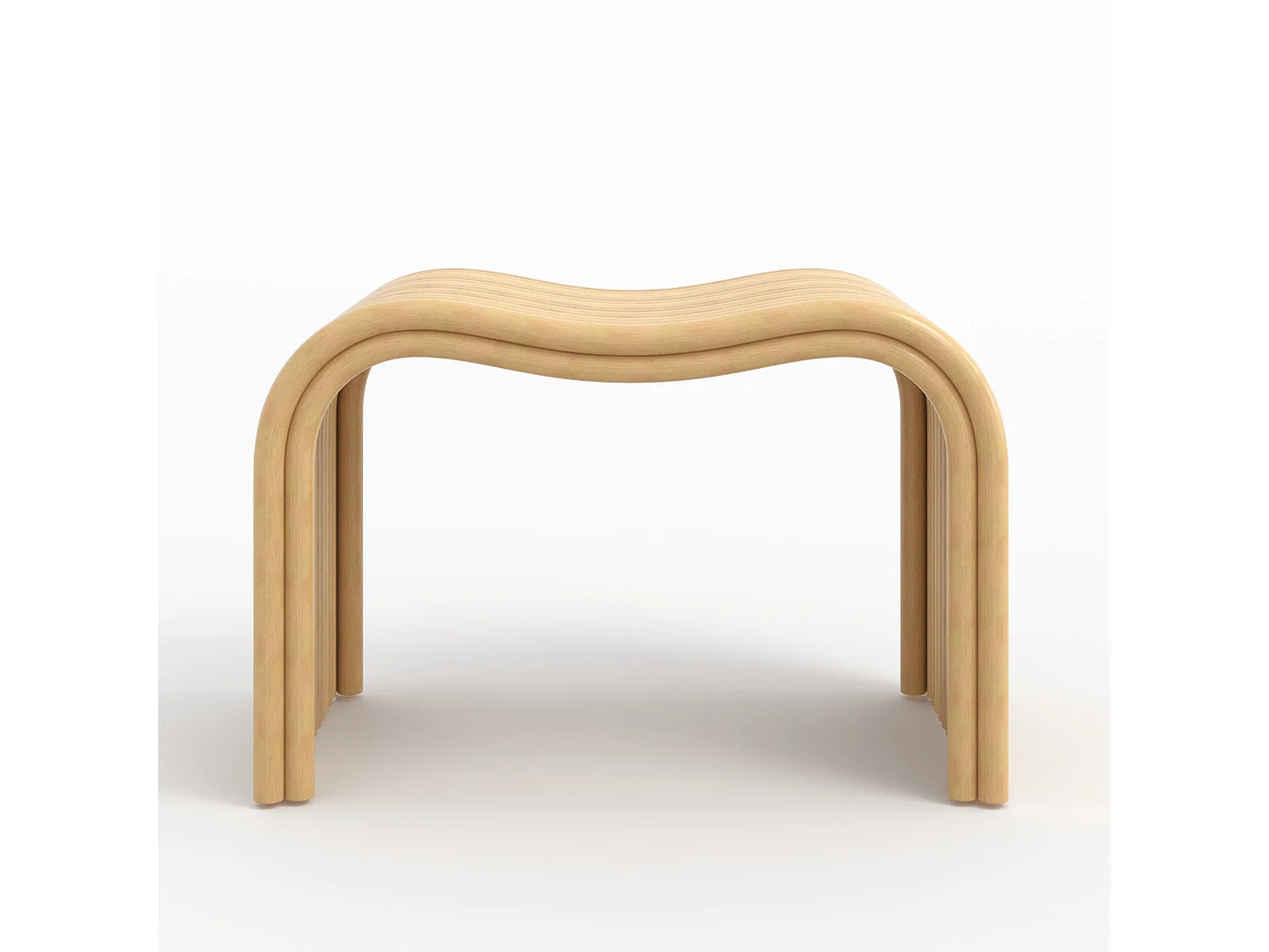 Tabouret Japandi En Rotin Wave - Wave