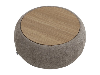 Table Basse Japandi Pouf Bouclette Marron - Sorieli