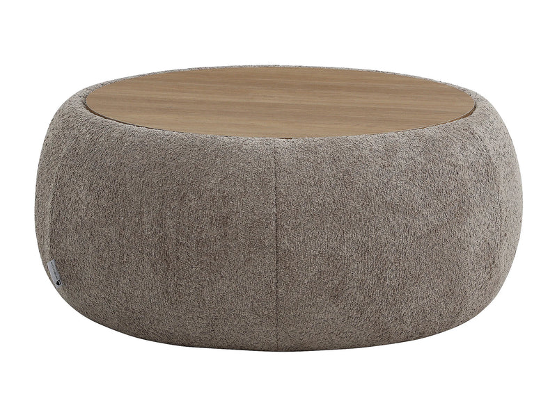 Table Basse Japandi Pouf Bouclette Marron - Sorieli