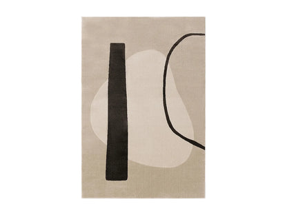 Tapis Japandi Crème Et Anthracite - Ida