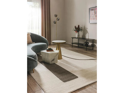 Tapis Japandi Crème Et Anthracite - Ida