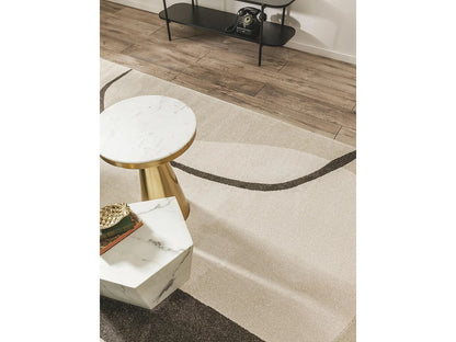 Tapis Japandi Crème Et Anthracite - Ida
