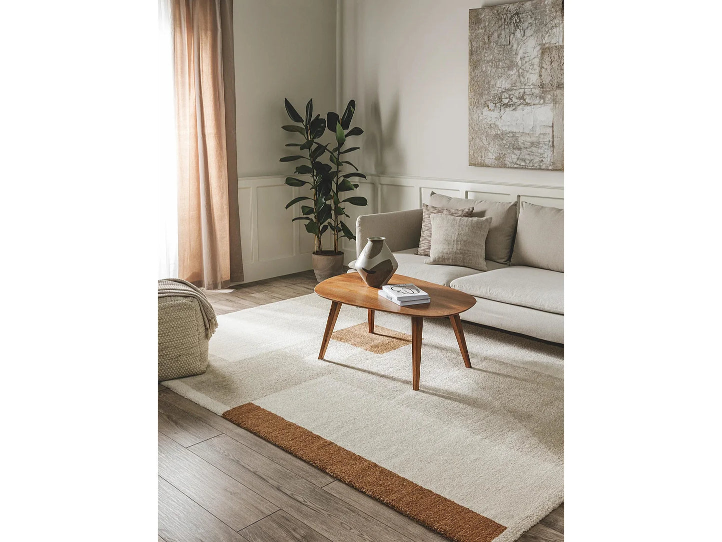 Tapis Japandi Beige Et Marron 160x230 - Tacoma