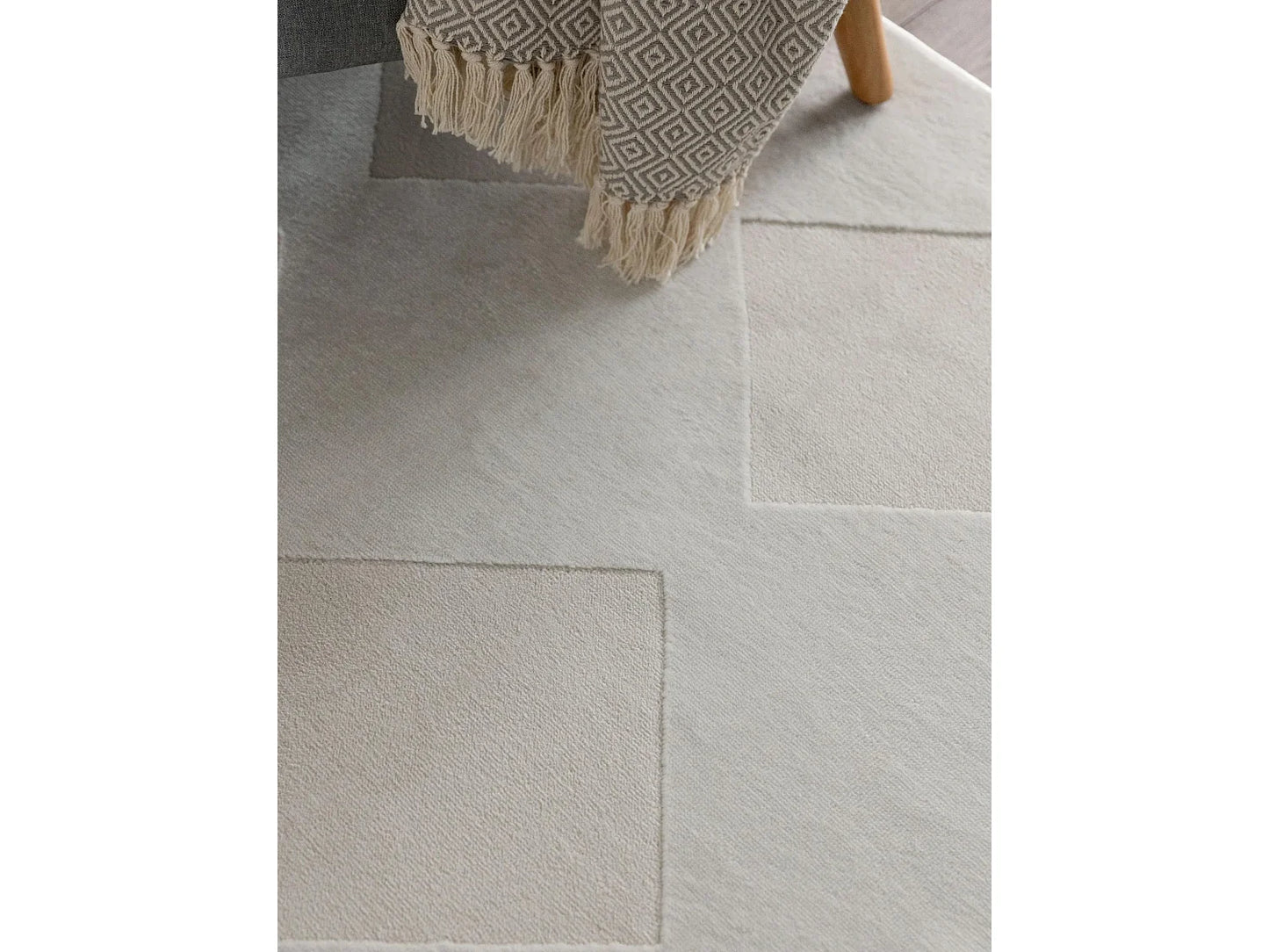 Tapis Japandi Minimaliste Crème - Claire