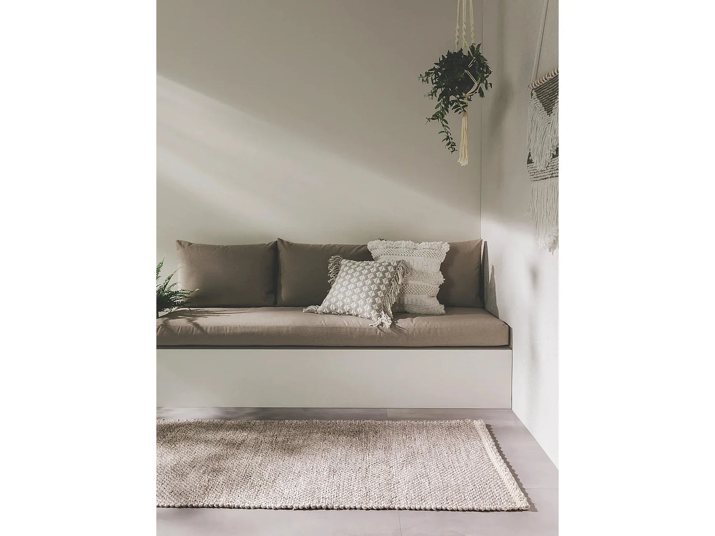 Tapis Japandi Recyclé Crème Taupe - Kiah