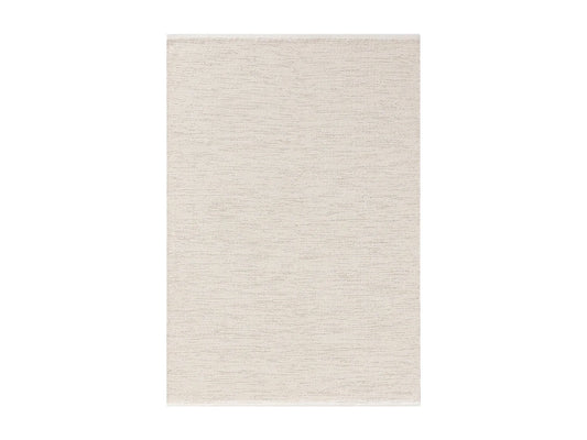 Tapis Japandi Coton Tissé Main Crème - Ron