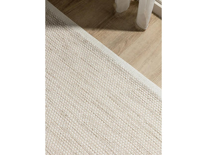 Tapis Japandi Coton Tissé Main Crème - Ron