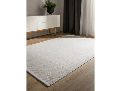 Tapis Japandi XXL Coton Blanc - Ron