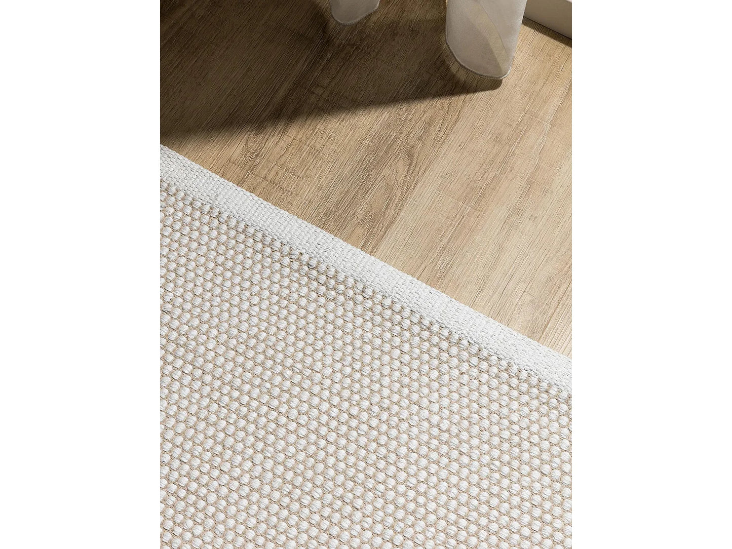 Tapis Japandi XXL Coton Blanc - Ron