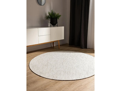 Tapis Rond Japandi Coton Crème - Ron