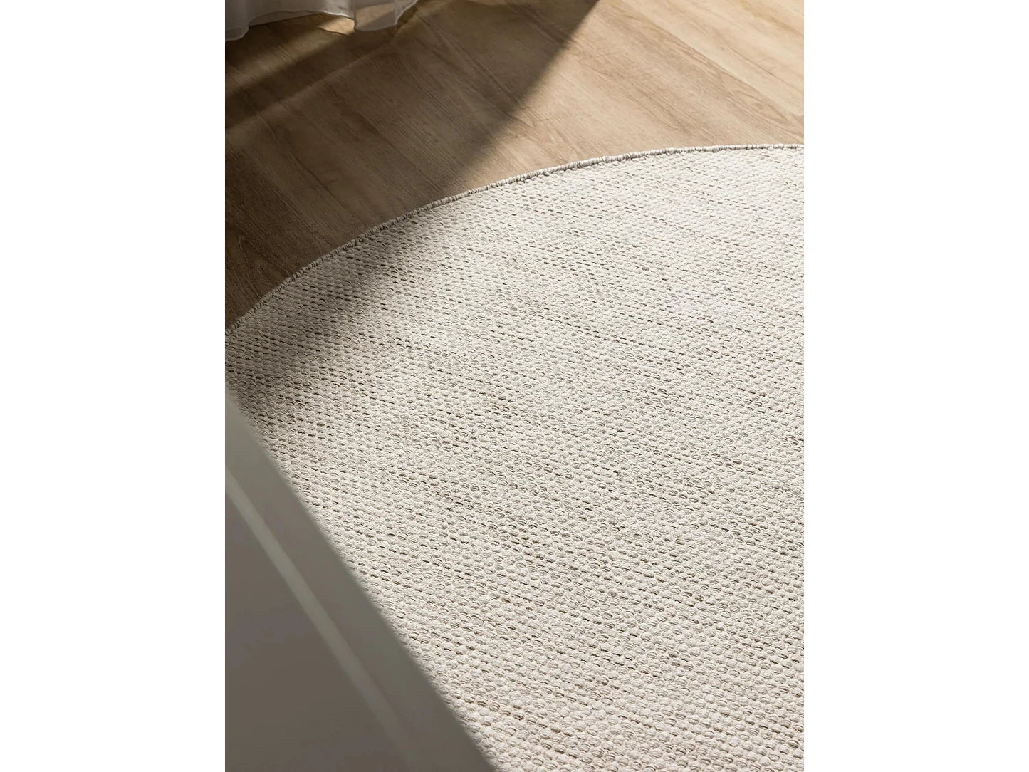 Tapis Rond Japandi Coton Crème - Ron