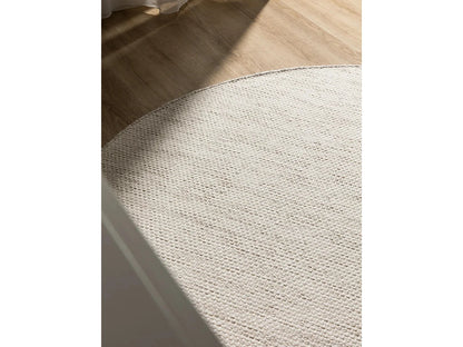 Tapis Rond Japandi Coton Crème - Ron