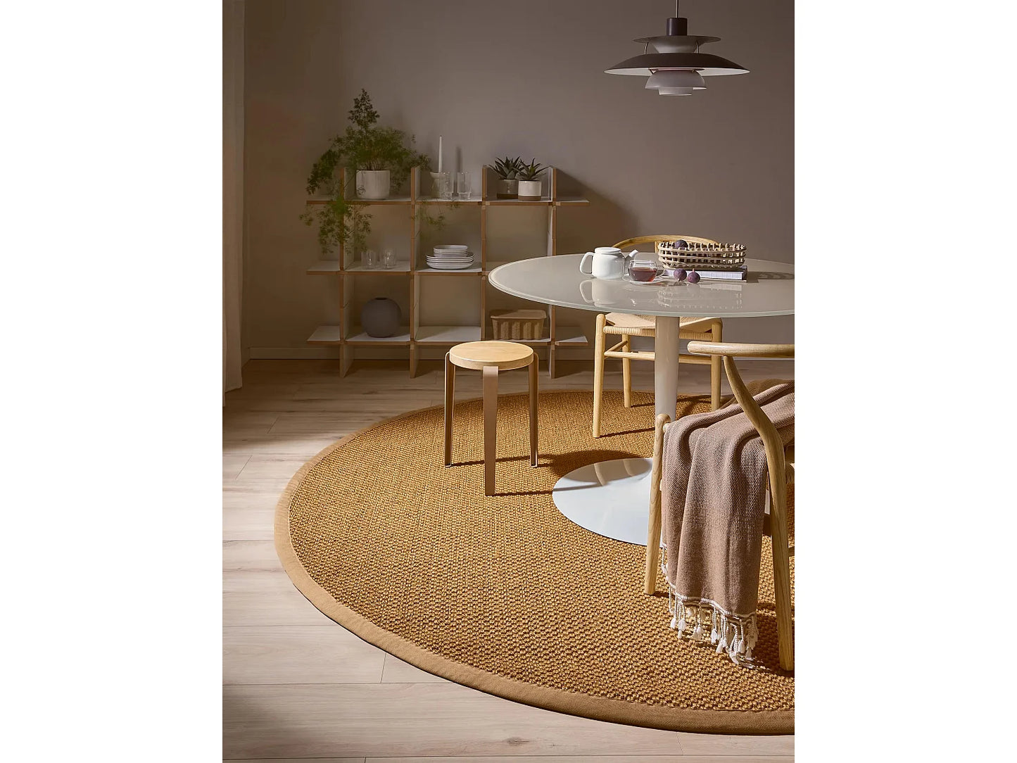 Tapis Rond Japandi Sisal Beige - Greta