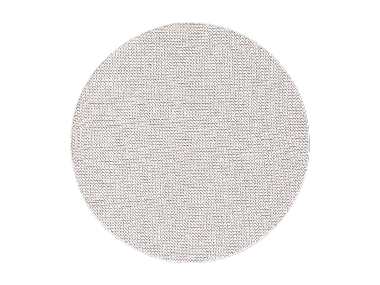Petit Tapis Rond Japandi Coton Blanc - Ron