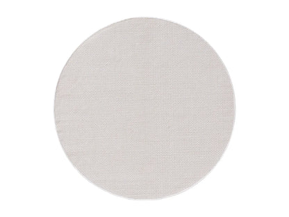 Petit Tapis Rond Japandi Coton Blanc - Ron