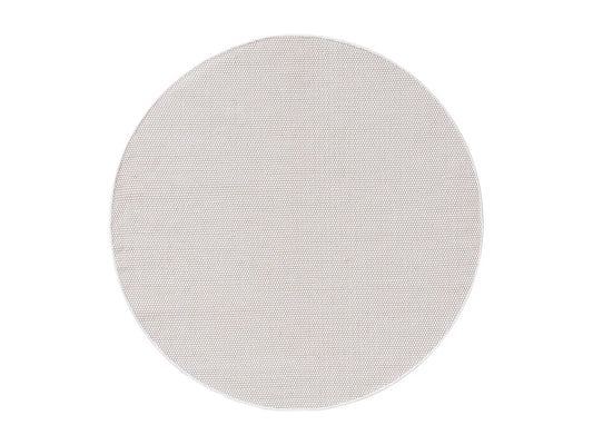 Petit Tapis Rond Japandi Coton Blanc - Ron