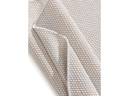 Petit Tapis Rond Japandi Coton Blanc - Ron