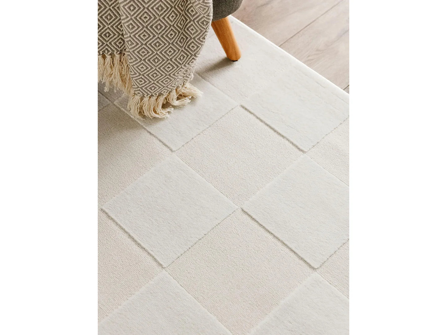 Tapis Japandi Crème Grande Taille - Claire