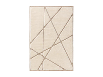 Tapis Japandi Texture Crème Beige - Elvy
