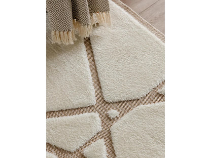 Tapis Japandi Texture Crème Beige - Elvy