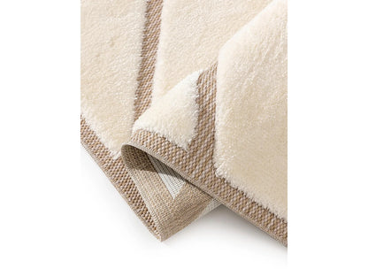 Tapis Japandi Texture Crème Beige - Elvy