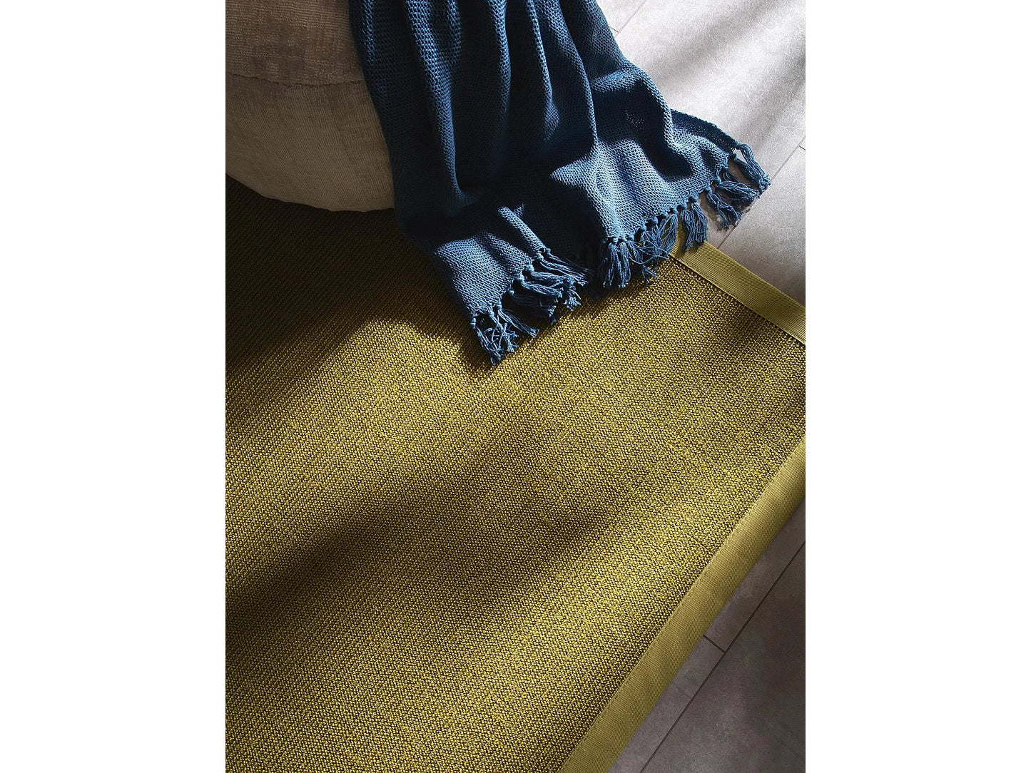 Tapis Japandi Sisal Carré Vert - Sana
