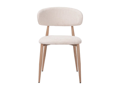 Lot 2 Chaises Japandi Tissu Effet Chêne - Lea