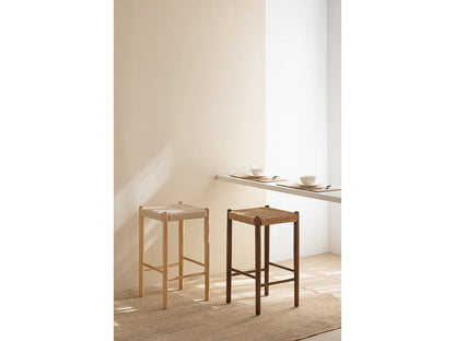 Duo Tabourets Japandi Frêne Et Tressage - Frêne