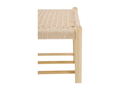 Banc Frêne Japandi Assise Tressée - Frêne