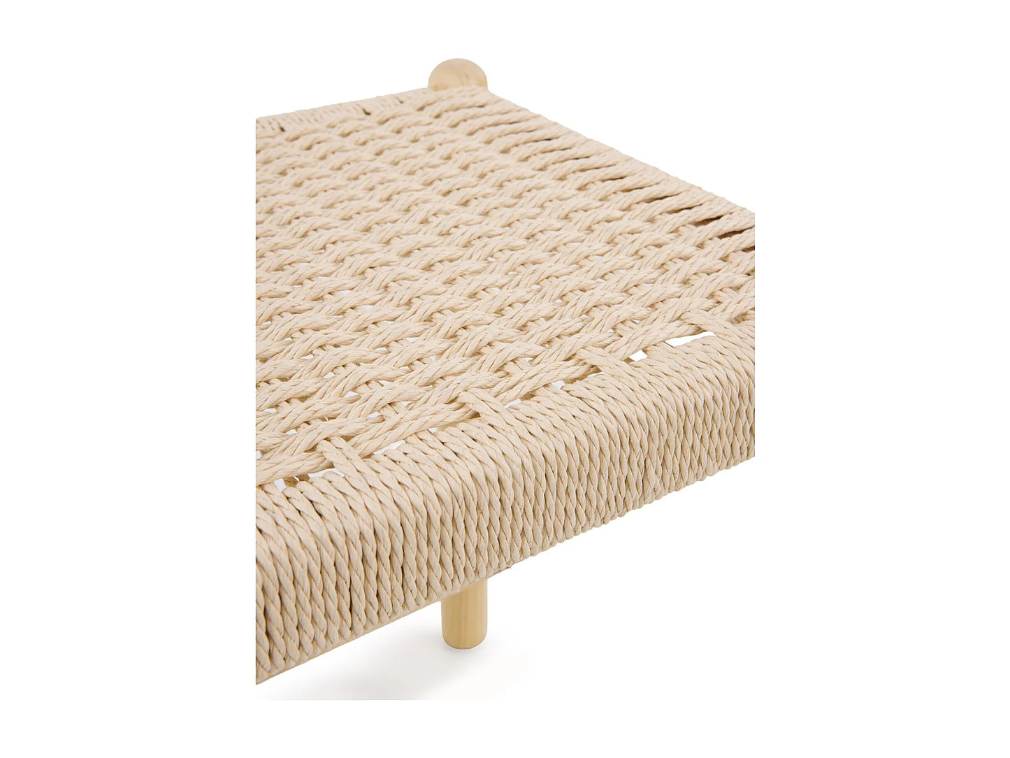 Banc Frêne Japandi Assise Tressée - Frêne