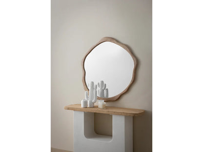 Miroir Irrégulier Japandi Cadre Hévéa - Hévéa