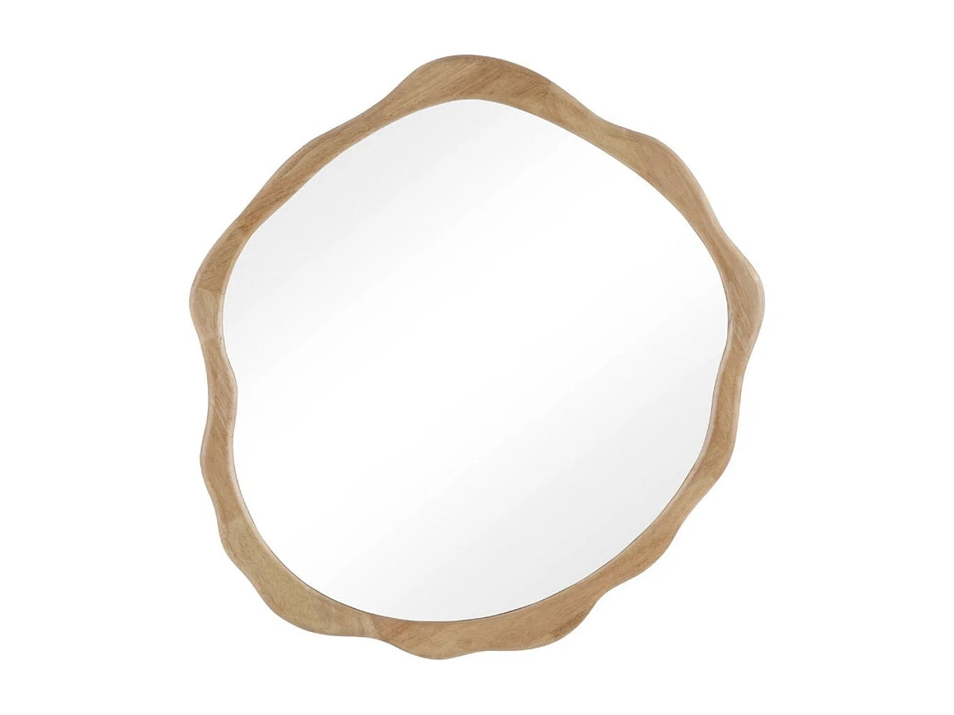 Miroir Irrégulier Japandi Cadre Hévéa - Hévéa