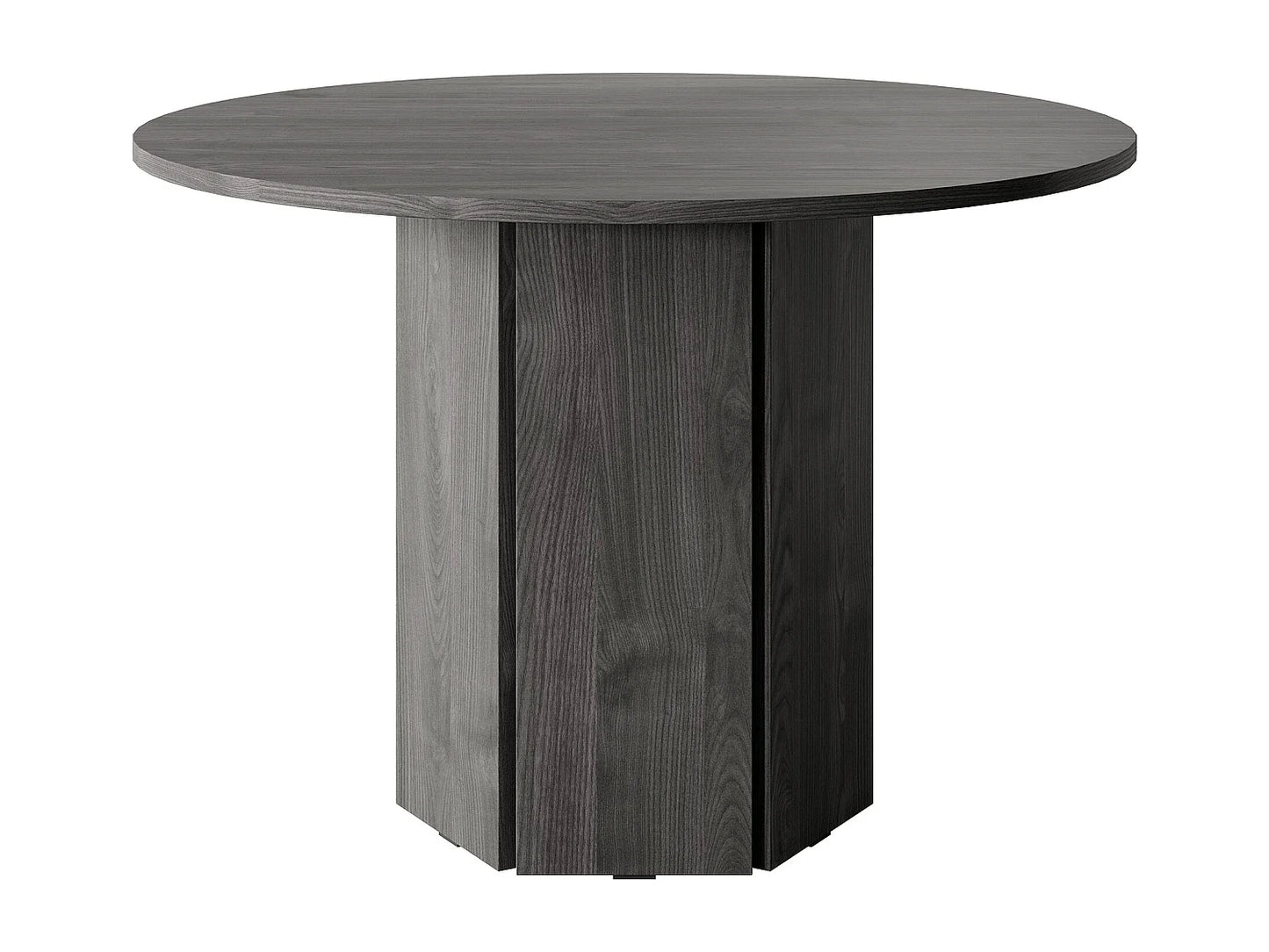 Table Ronde Japandi Frêne Portland Noir - Hexa