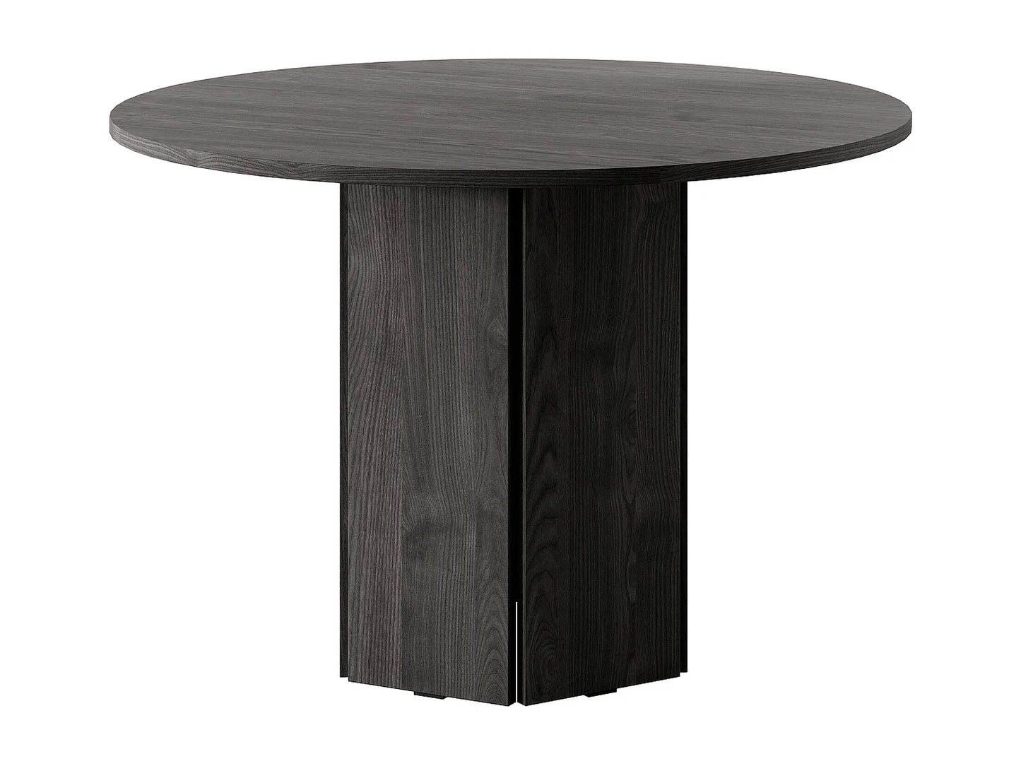 Table Ronde Japandi Frêne Portland Noir - Hexa