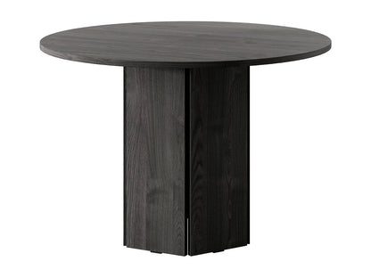 Table Ronde Japandi Frêne Portland Noir - Hexa