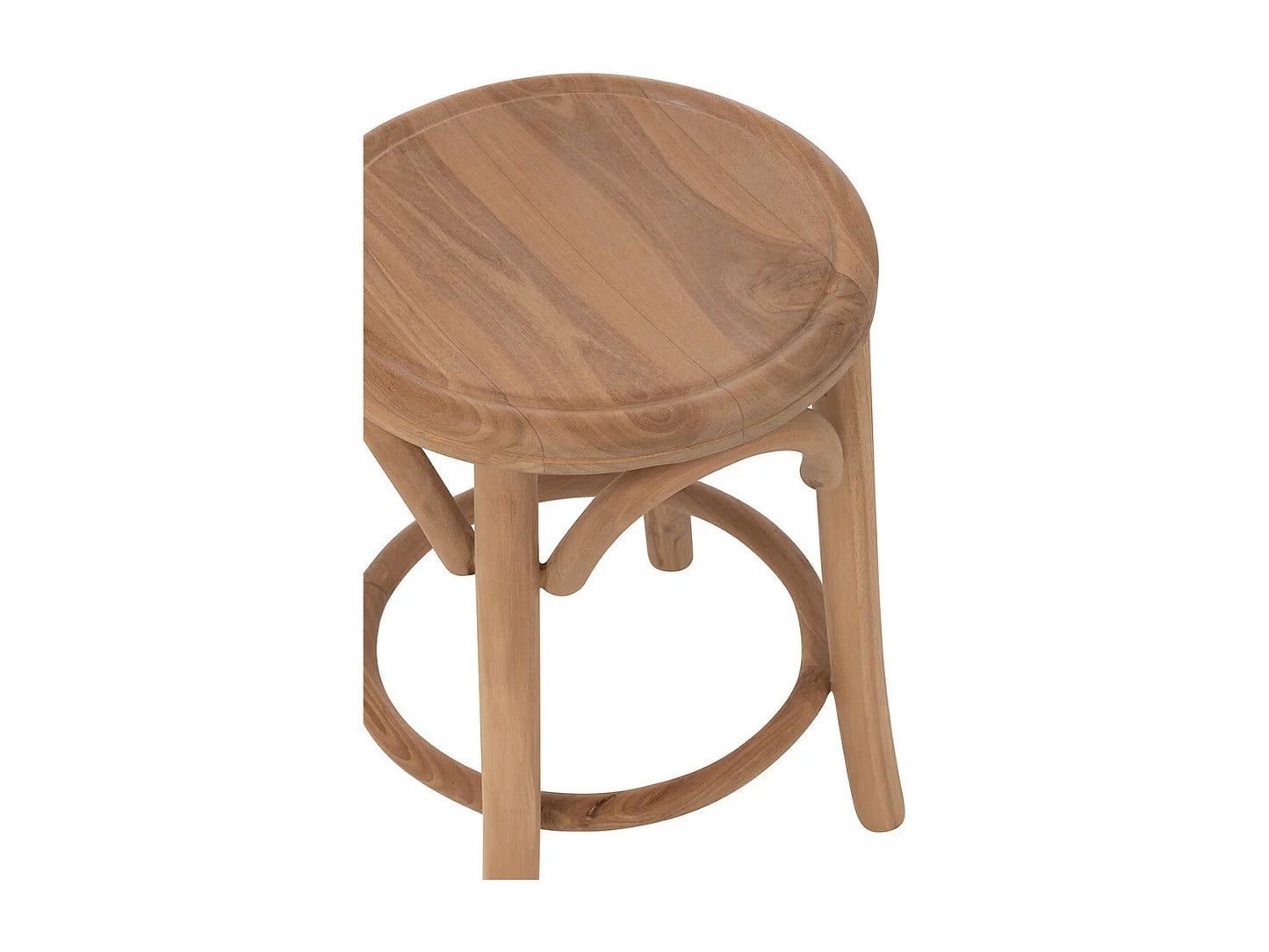 Tabouret Japandi En Teck Ali - Ali