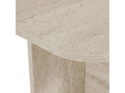 Table Basse Japandi Rectangulaire Effet Travertin - Becaj