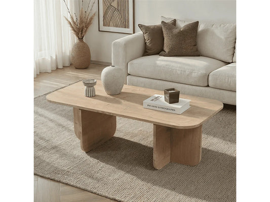 Table Basse Japandi Plateau Texturé Becaj - Becaj
