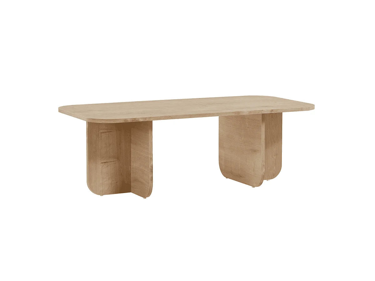 Table Basse Japandi Plateau Texturé Becaj - Becaj