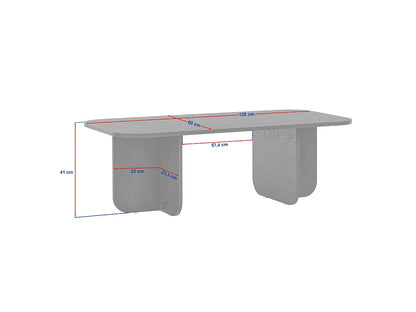 Table Basse Japandi Plateau Texturé Becaj - Becaj