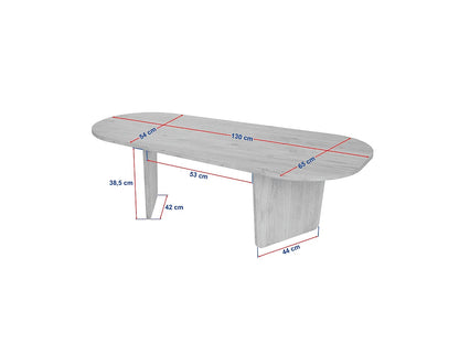 Table Basse Japandi Bords Arrondis L130 - Amelia
