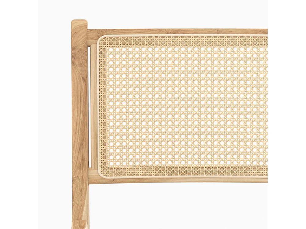 Lot 2 Chaises Japandi Teck Et Rotin - Kyla