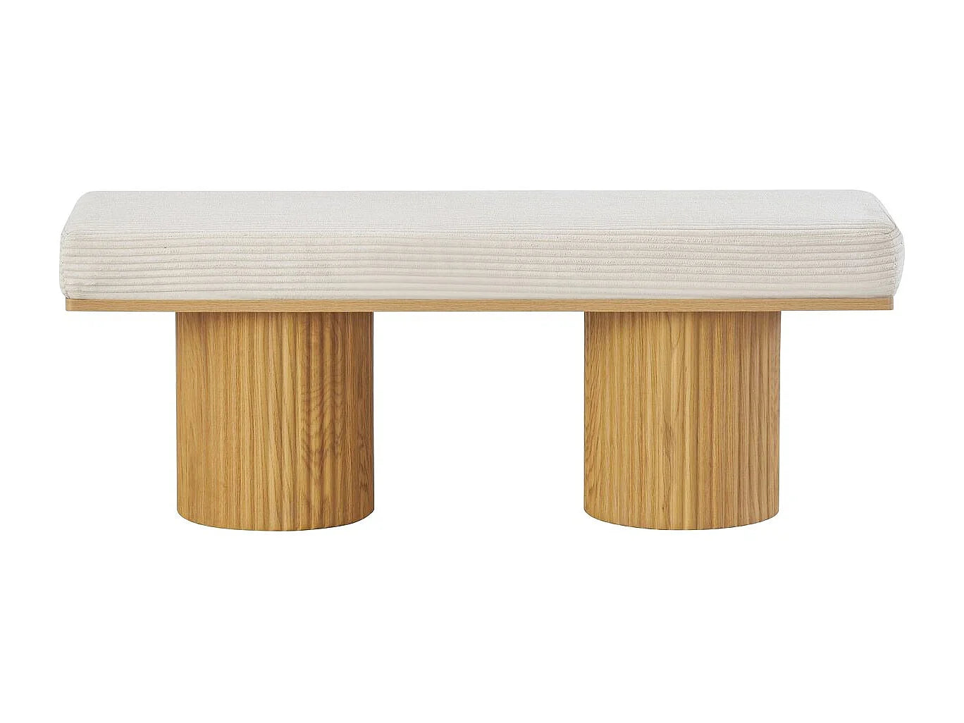 Banc Mahé Japandi Velours Beige - Mahe