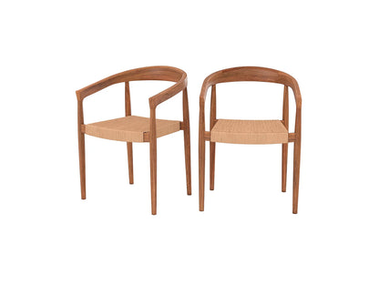 Chaise Japandi Bali En Bois Teck - Bali