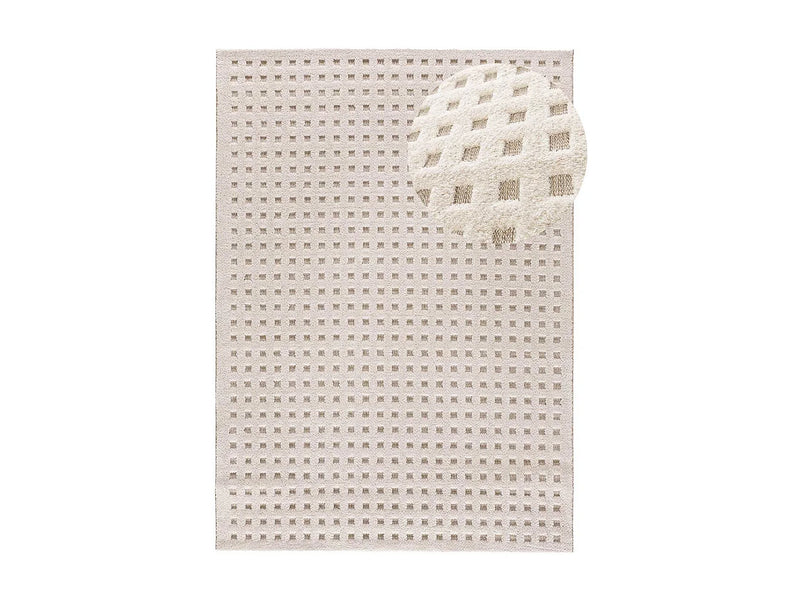 Tapis Scandinave Japandi Relief Blanc - Diena